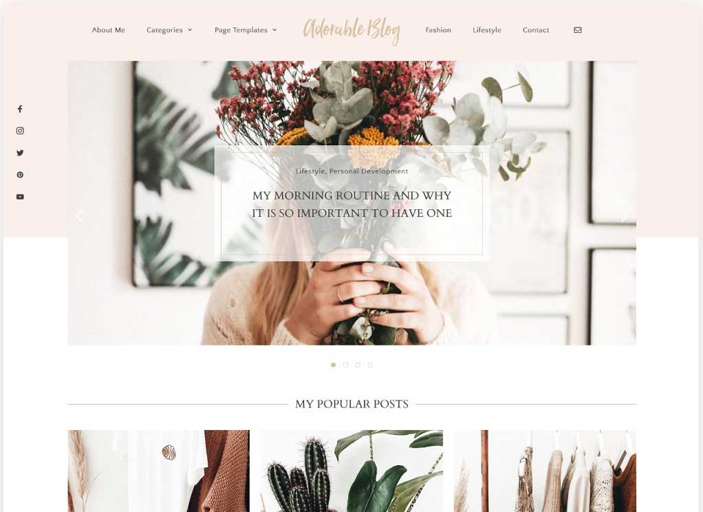 Adorable – Feminine & Stylish WordPress Theme