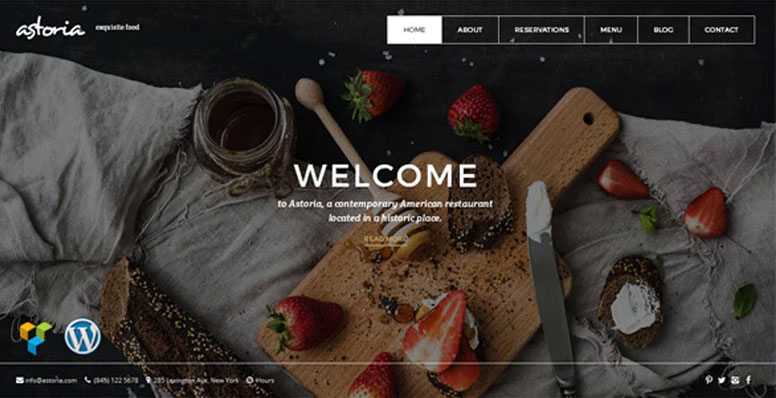 Astoria | Responsive WordPress Restaurant Theme