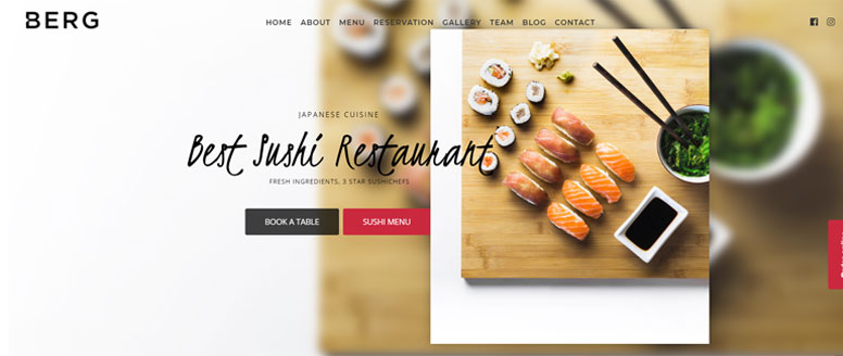 BERG - Restaurant WordPress Theme