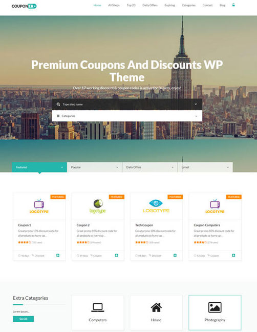 Couponer - Coupons & Discounts WP Theme