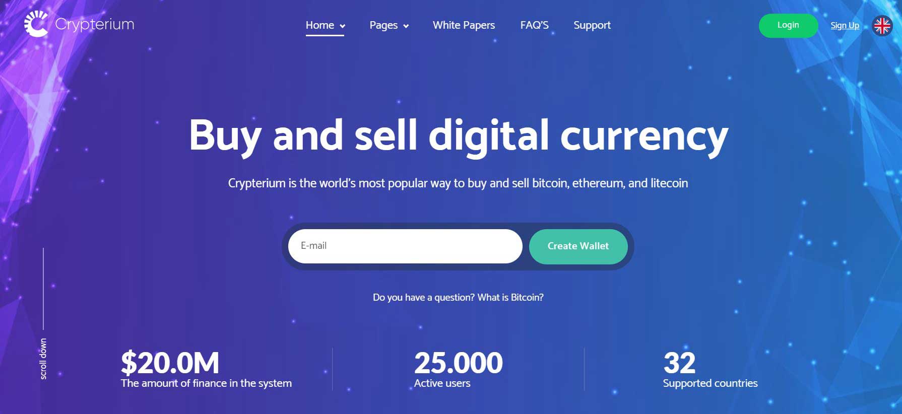 Crypterium - Bitcoin Blockchain WordPress ThemeCrypterium - Bitcoin Blockchain WordPress Theme