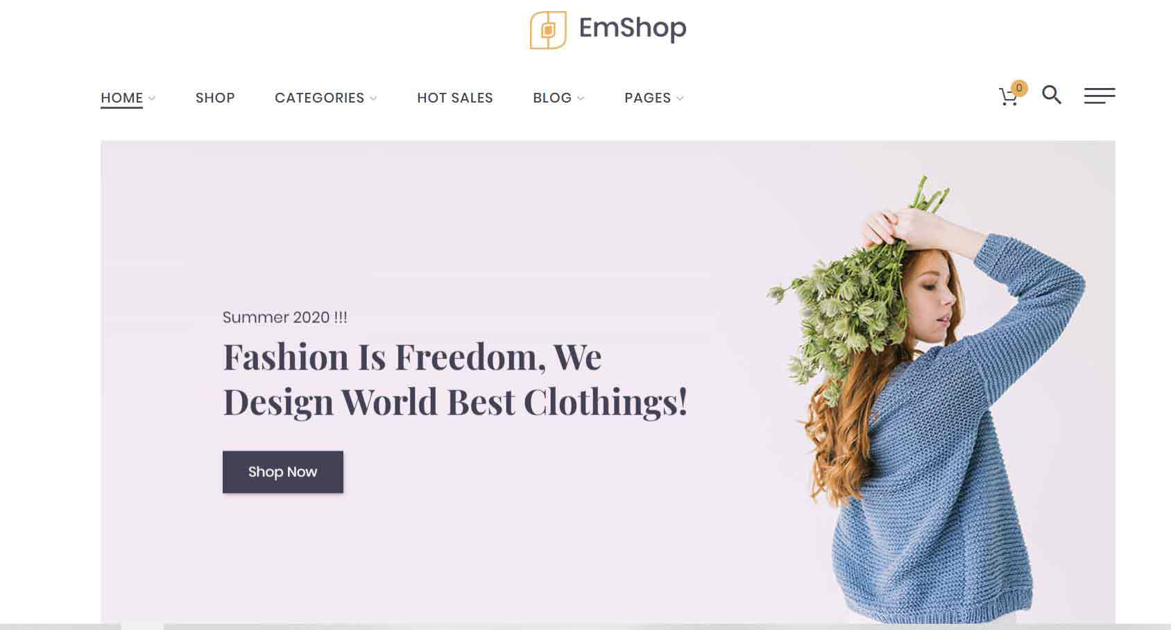 EmShop - Clothing Fashion Store WordPress Theme