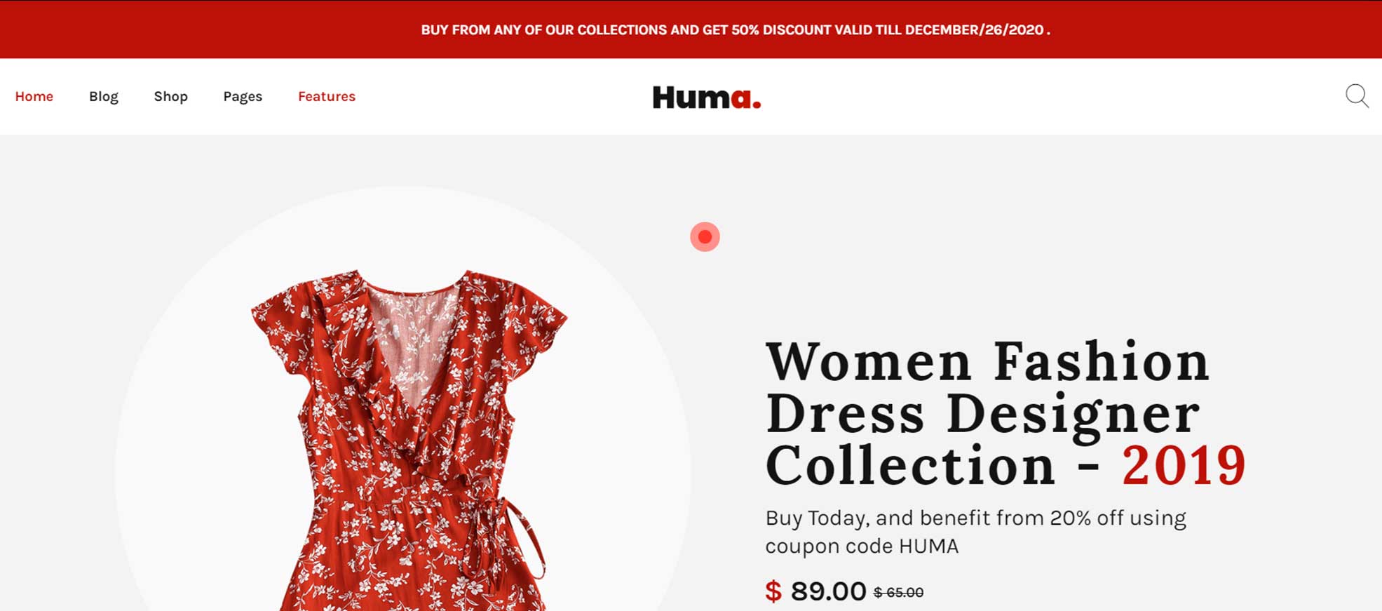 Huma - Fashion ECommerce WordPress Theme