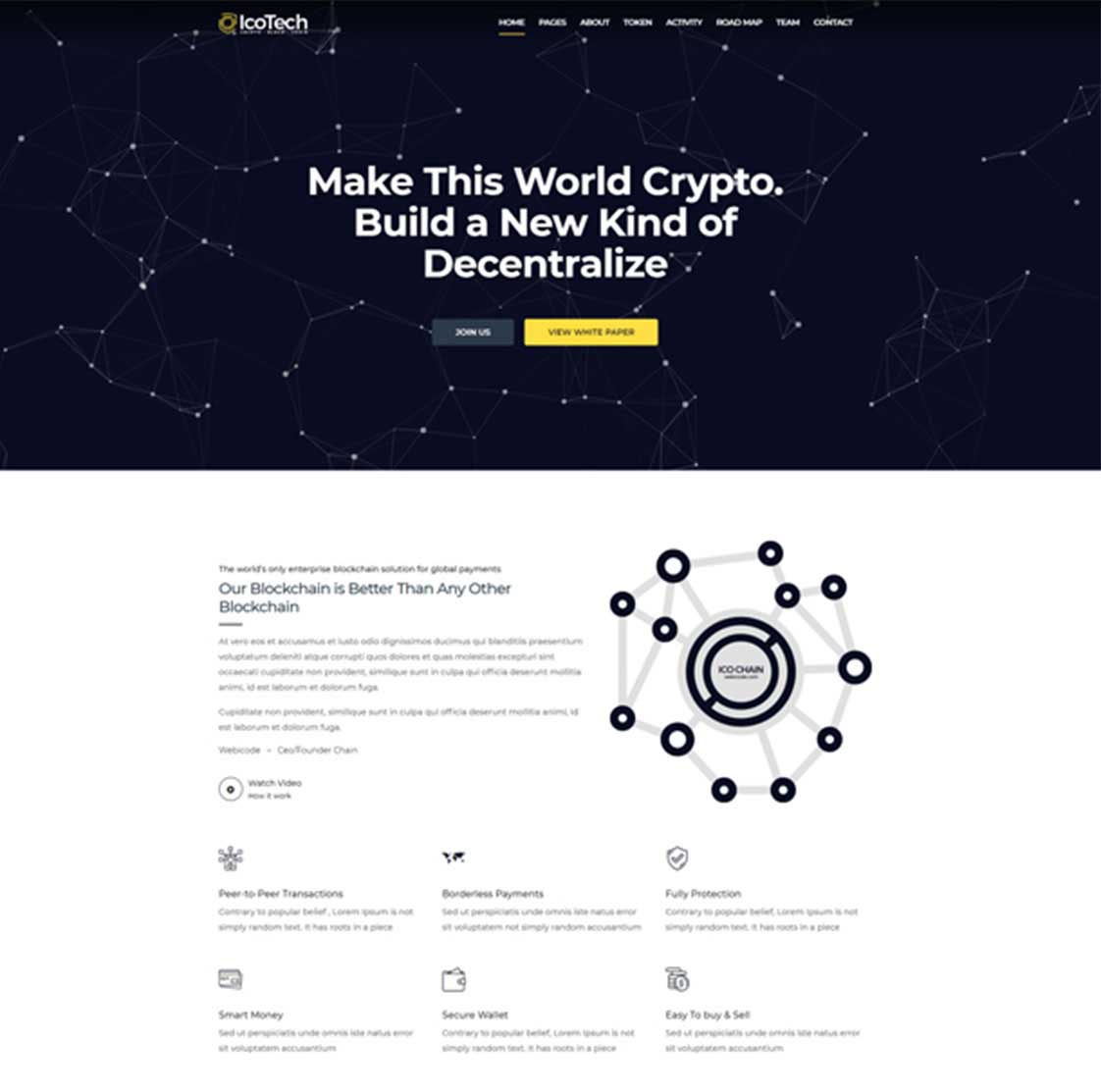 IcoTech - Crypto BlockChain WordPress Theme