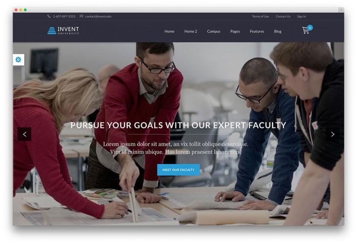 invent -education-course-college-wordpress-theme