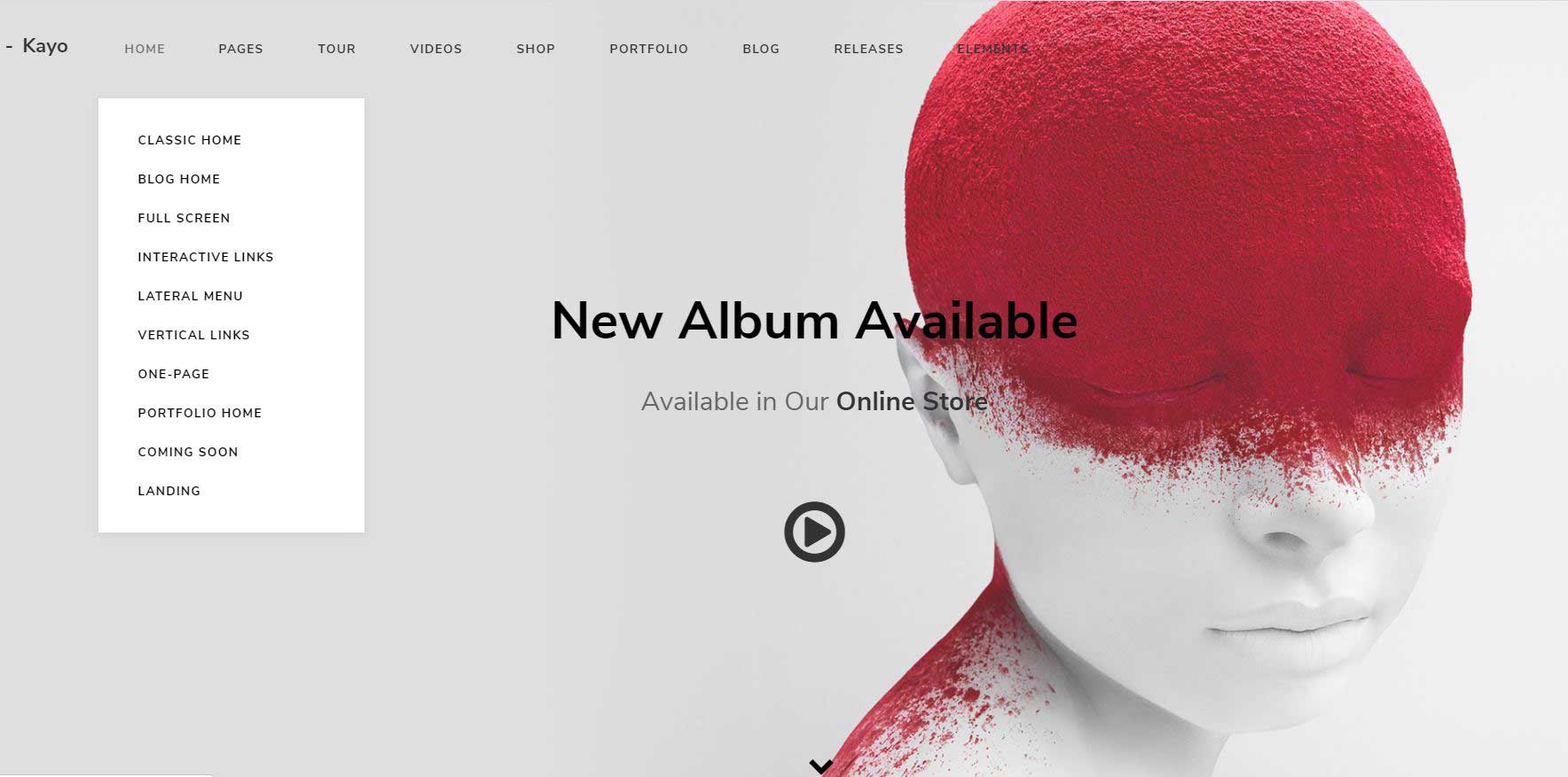 Kayo - Clean and Simple Music WordPress Theme