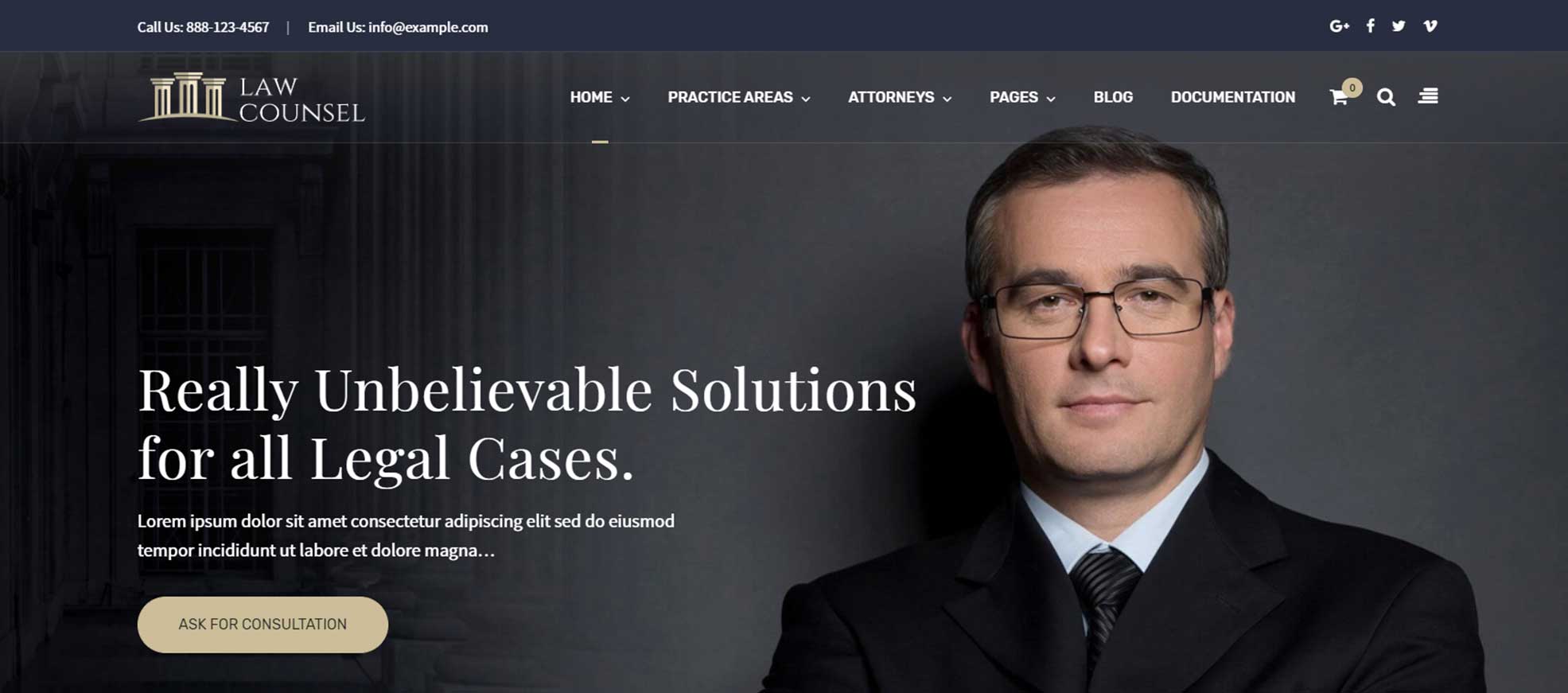 LawCounsel - Lawyers & Law Firm WordPress Theme