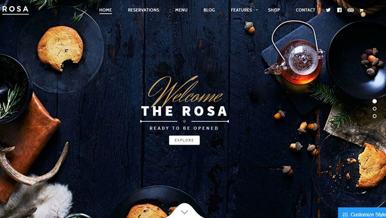 ROSA 1 - An Exquisite Restaurant WordPress Theme