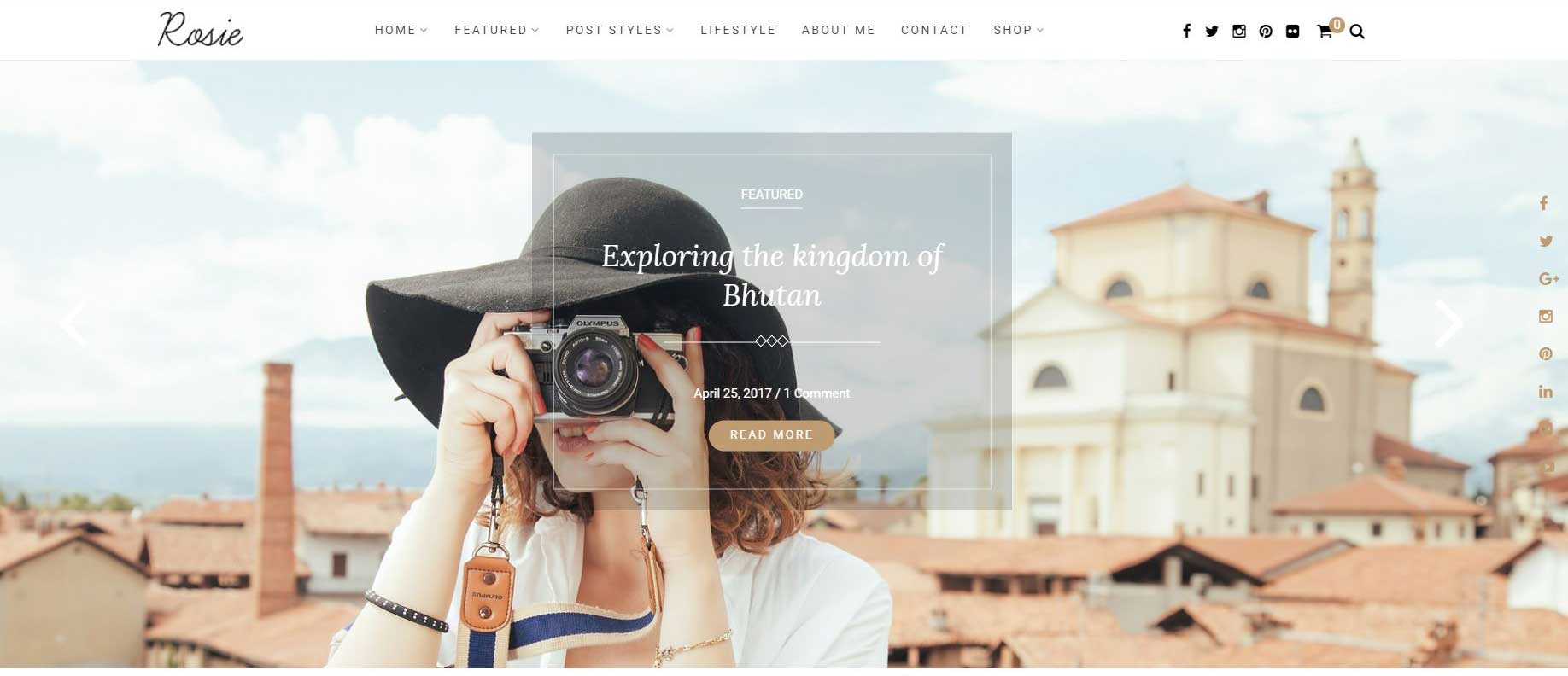 Rosie - A Beautiful WordPress Blog and Shop Theme