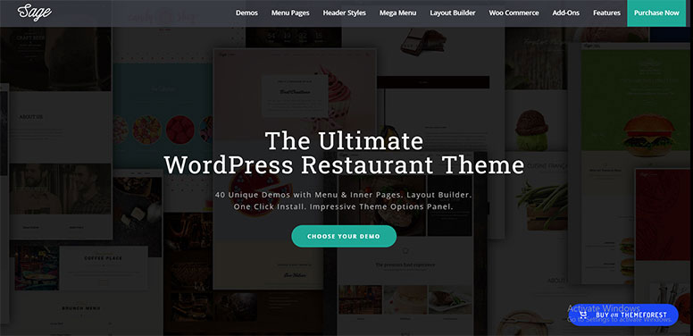 Sage - WordPress Restaurant Theme