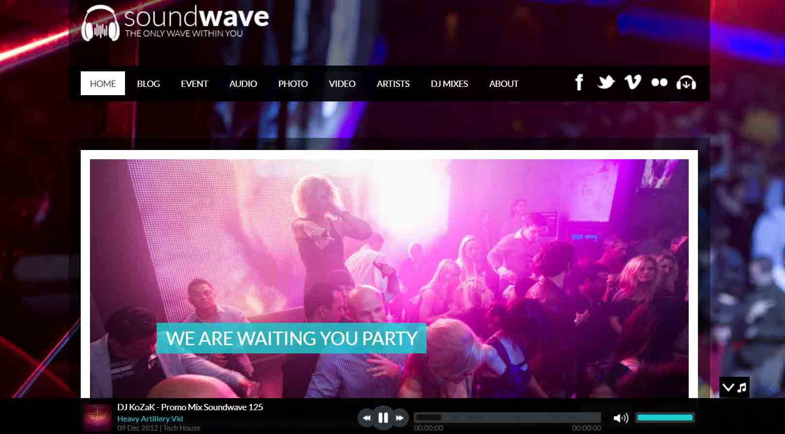 SoundWave - The Music Vibe WordPress Theme