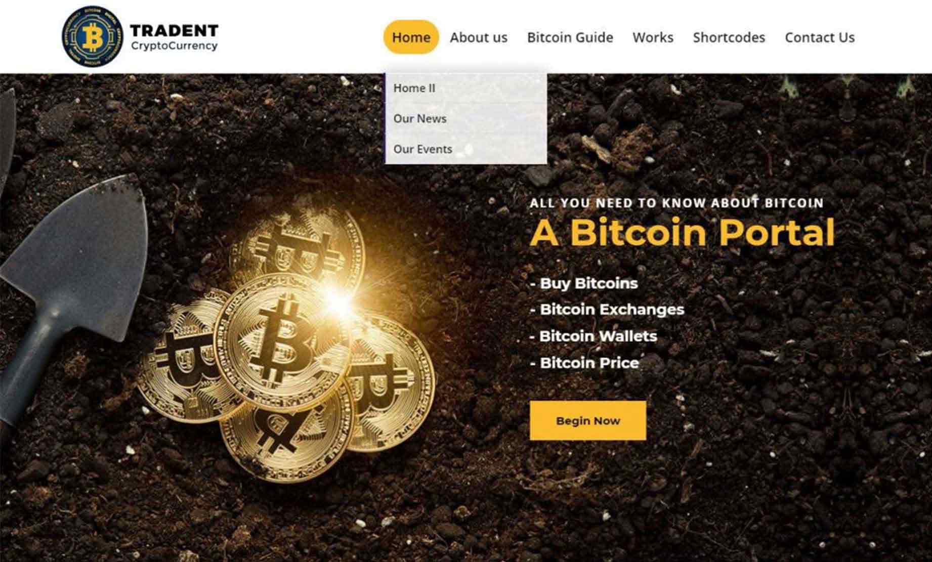 Tradent - Cryptocurrency, Bitcoin WordPress Theme