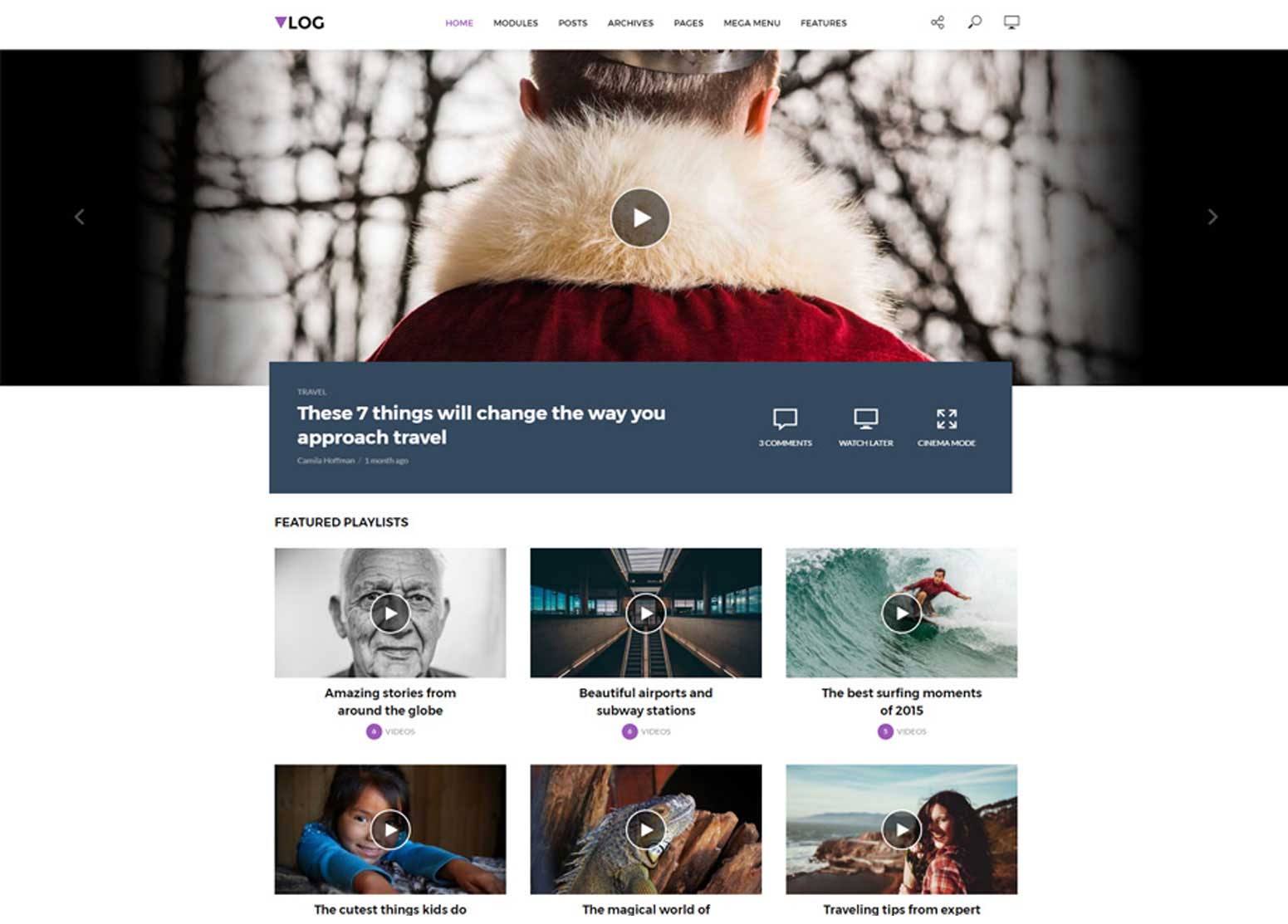 Vlog - Video Blog & Podcast WordPress Theme