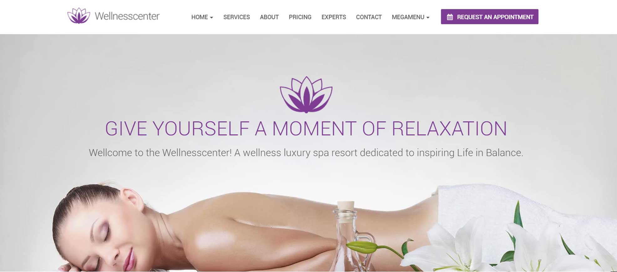 WellnessCenter Beauty Spa salon WordPress Theme