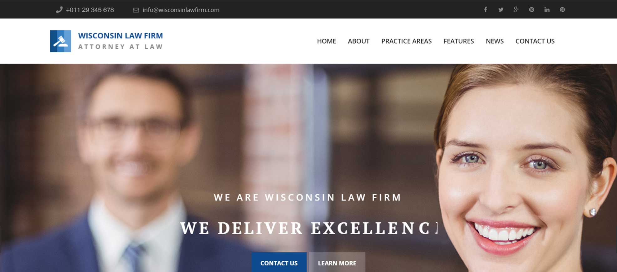 Wisconsin - Law Firm WordPress Theme